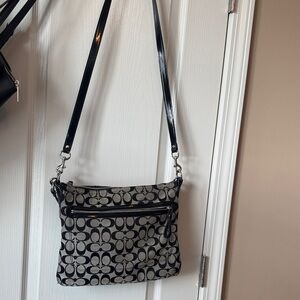 Black and Gray Coach Crossbody Bag